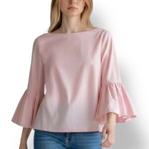 4/$20 Laundry by Shelli Segal Blush Pink Bell Sleeve Top – Size 6